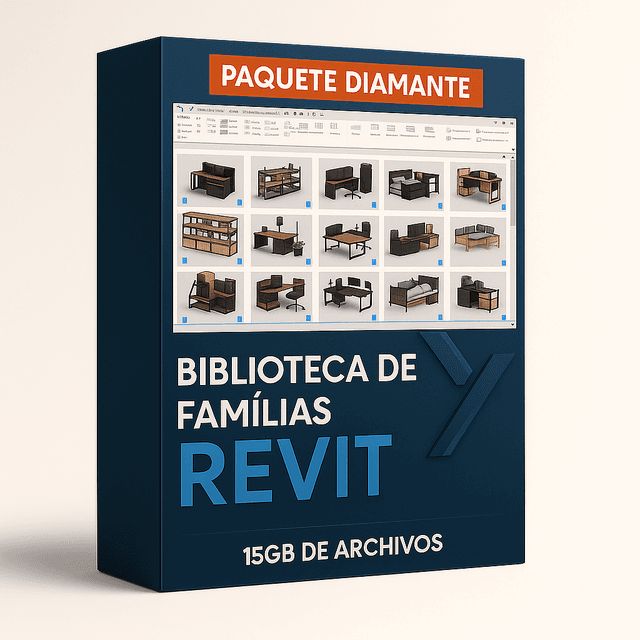 Paquete Diamante con 15GB de Familias REVIT